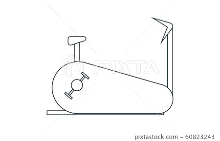 vector, cycle ergometer, exercise bicycle 60823243