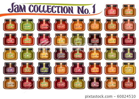 Vector set of different Jam Jars 60824510