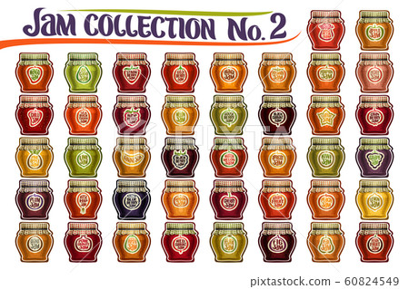 Vector set of different Jam Jars 60824549