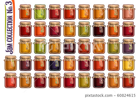 Vector set of different Jam Jars Vector set of different Jam Jars 60824615