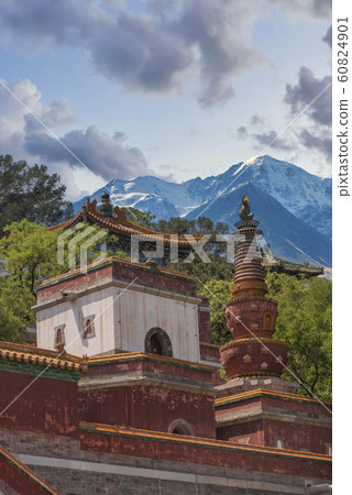 Chinese traditional mountain architecture Chinese traditional mountain architecture 60824901