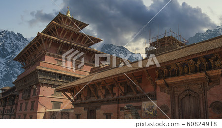 ancient Nepali city of Himalayas. ancient Nepali city of Himalayas. 60824918