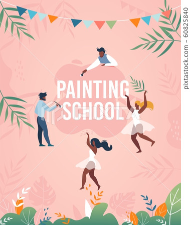 Painting School Colorful Advertising of Flat Flyer 60825840