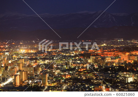 Night view of Mt.Iwate and Morioka city 60825860