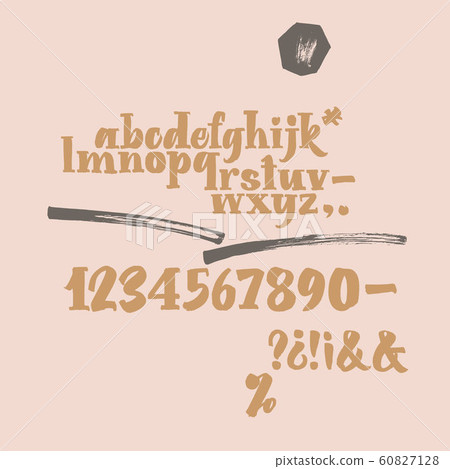 Bold handwritten brush font. Script. Bold handwritten brush font. Script. 60827128