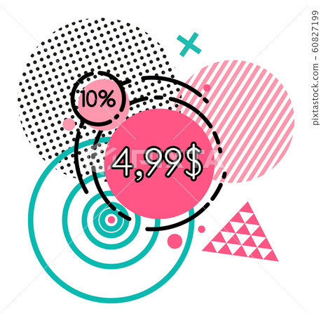 Poster Price and Discount with Pattern Vector 60827199