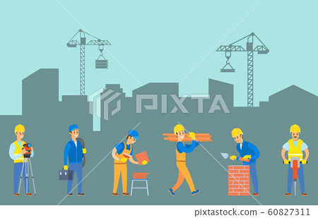 People Working on Construction of Skyscrapers 60827311