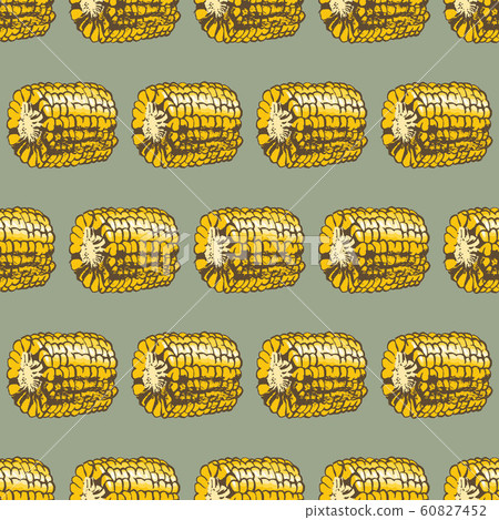 Corn on the cob vintage design seamless pattern 60827452