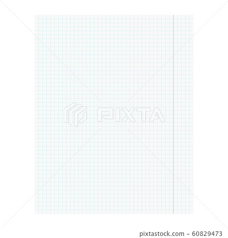 Sheet from a notebook. Lined paper - Stock Illustration [60829473] - PIXTA