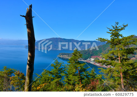 Okubiwako公園高速公路從琵琶湖的景色 60829775