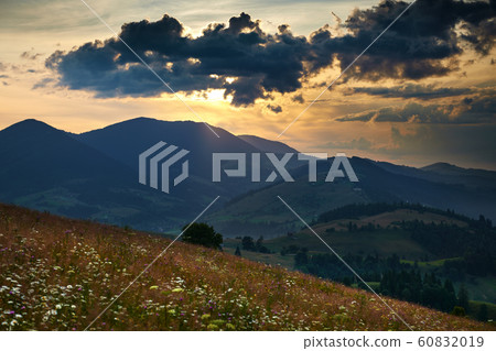 Sunset in carpathian mountains - beautiful summer Sunset in carpathian mountains - beautiful summer 60832019