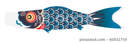 Illustration of black carp streamer Illustration of black carp streamer 60832759