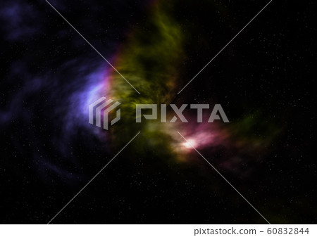Star field in space and a nebulae. 3D rendering 60832844