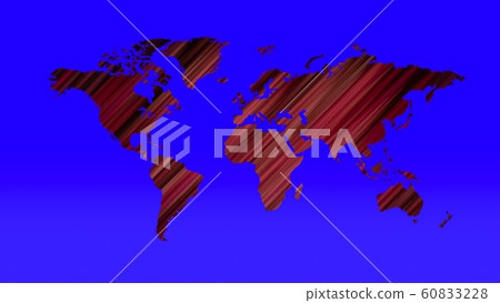 Abstract world map with glowing lines - Stock Illustration [60833228 ...