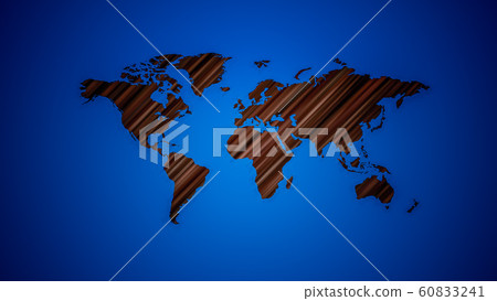 Abstract world map with glowing lines - Stock Illustration [60833241 ...