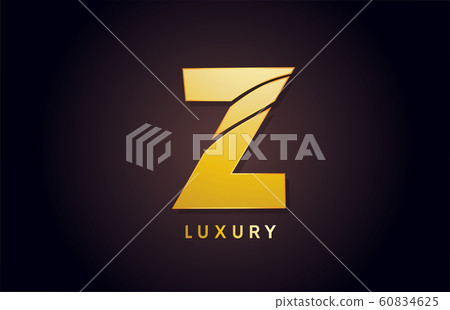 golden Z luxury alphabet letter logo design icon - Stock Illustration ...