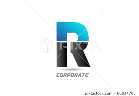 blue black alphabet letter R logo icon design for blue black alphabet letter R logo icon design for 60834703