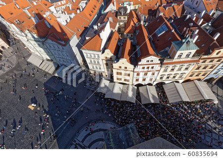 Prague city view Old Town Hall 景色 View from clock tower Prague city view Old Town Hall 景色 View from clock tower 60835694