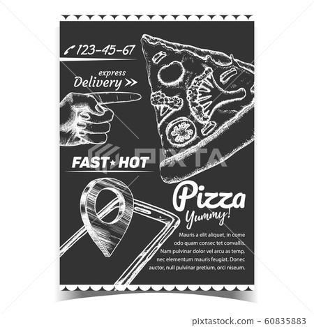 Vegetarian Italian Pizza Advertising Banner Vector Vegetarian Italian Pizza Advertising Banner Vector 60835883