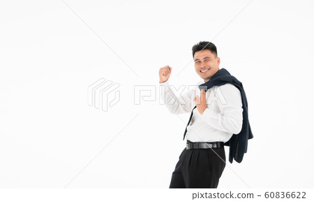 A man isolated on a white background A man isolated on a white background 60836622