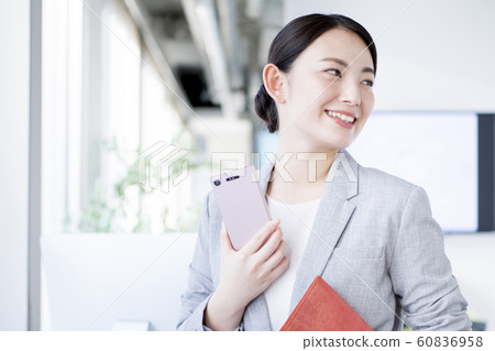 Business Woman Smartphone 60836958