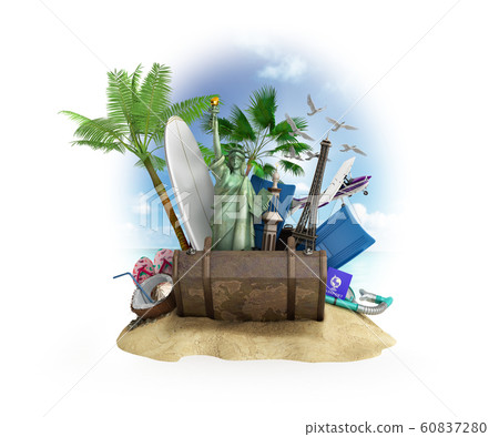 Concept of travel and tourism attractions and 60837280