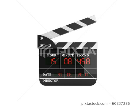 movie clapper board high quality 3d render on movie clapper board high quality 3d render on 60837286