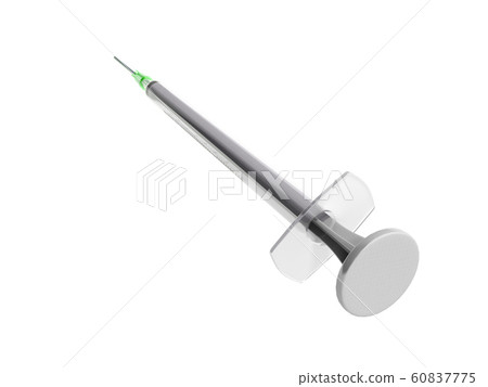 single use syringe 3d render isolated on white 60837775