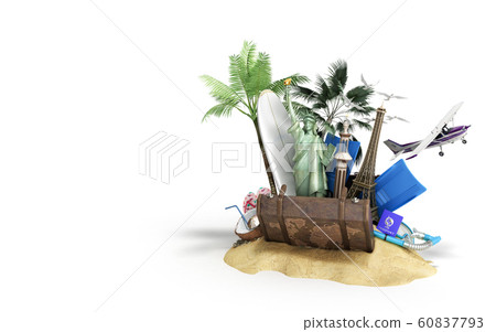 Concept of travel and tourism attractions and 60837793