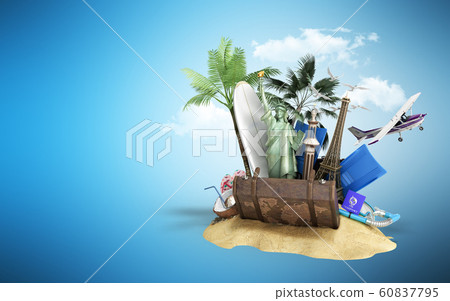 Concept of travel and tourism attractions and 60837795