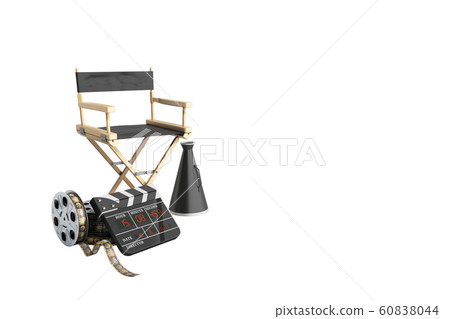 cinema concept 3d render on white background no cinema concept 3d render on white background no 60838044