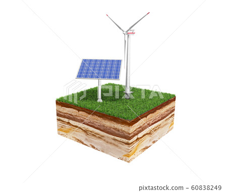 Concept of alternative energy 3d illustration of Concept of alternative energy 3d illustration of 60838249