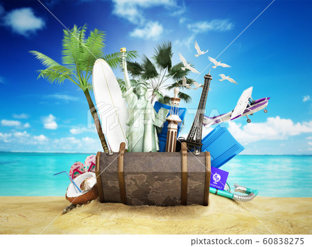 Concept of travel and tourism attractions and Concept of travel and tourism attractions and 60838275