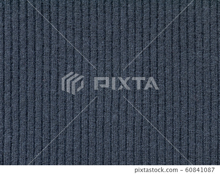 Dark gray ribbed knitted wool fabric - Stock Photo [60841087] - PIXTA