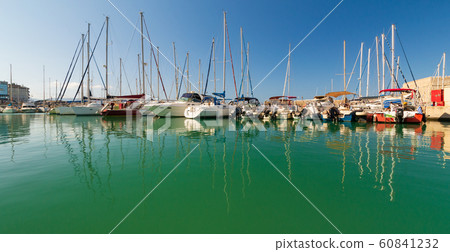 Day foto of old venetian harbor with boats in Heraklion 60841232