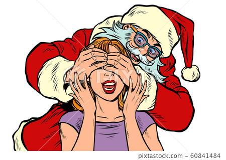 surprise gift Santa Claus character, Christmas and New year surprise gift Santa Claus character, Christmas and New year 60841484