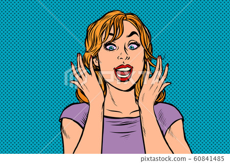 oops pop art surprised woman 60841485