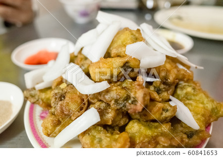 Taiwanese snacks of delicious fry oyster Taiwanese snacks of delicious fry oyster 60841653