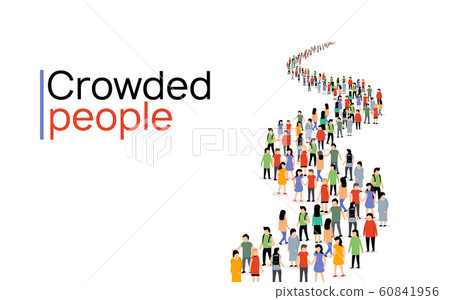 Vector people group crowd social team large person together people network communication 60841956