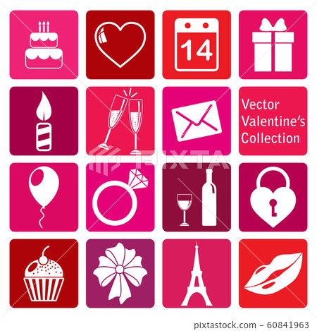 vector collection: st. valentine's day icons vector collection: st. valentine's day icons 60841963