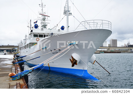 Picture of a fishing practice boat Wakatake Maru moored at Hakodate Port in Hakodate City, Hokkaido 60842104