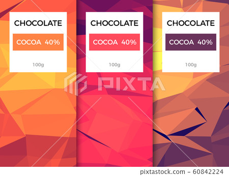 Chocolate bar packaging template design. Chocolate branding product pattern. Vector luxury design 60842224