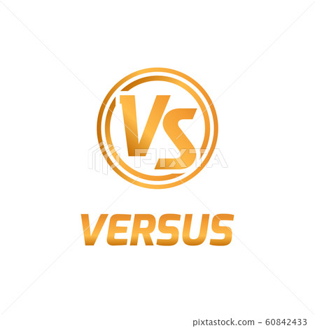 Versus letters logo. Flat competition concept design emblem. Versus icon 60842433