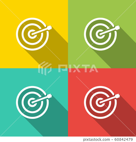 Target with arrow. Business success concept. Vector flat target isolated icon 60842479