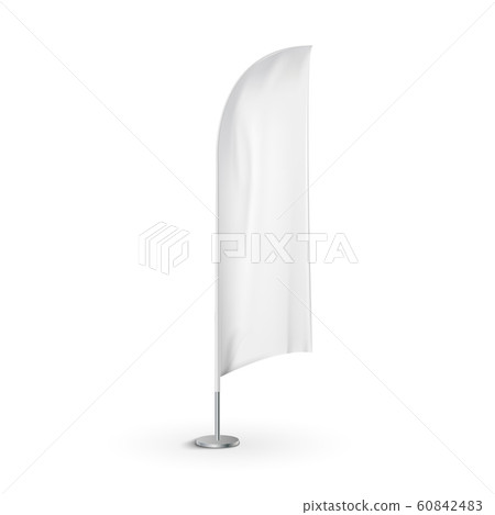 Feather outdoor flag banner. Blank advertising feather mockup stand flag Feather outdoor flag banner. Blank advertising feather mockup stand flag 60842483