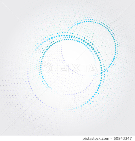 Technology circle with dots. Vector illustration 60843347