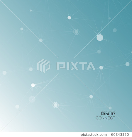 Abstract polygonal background with connecting dots and lines. Connection science background. Vector illustration. Abstract polygonal background with connecting dots and lines. Connection science background. Vector illustration. 60843350