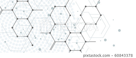 Abstract geometric background with connect hexagons Abstract geometric background with connect hexagons 60843378