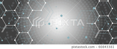 Abstract geometric background with connect hexagons Abstract geometric background with connect hexagons 60843381