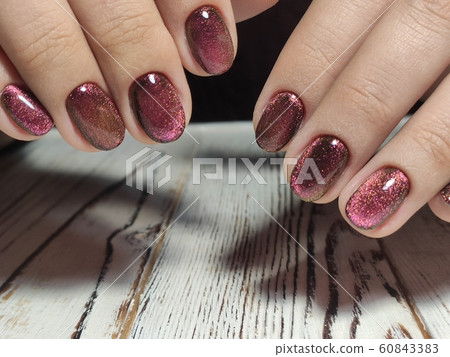 Youth manicure design, beautiful hands with sexy 60843383